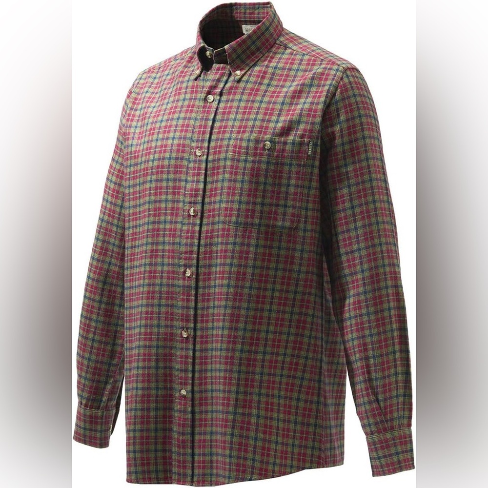 Beretta Wood Flannel Button Down Shirt XXL – Red, Green & Dress Blue Check